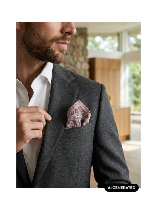 Oscar Jacobson - Siidist taskurätt Floral Print - 470 TRENCH BEIGE | Stockmann - photo 3