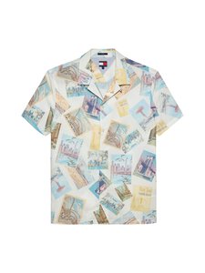Tommy Jeans - Poplin camp -kuvioitu paita - YBL ECRU AOP POSTCARD Tommy Jeans - Poplin camp -kuvioitu paita - YBL ECRU AOP POSTCARD | Stockmann
