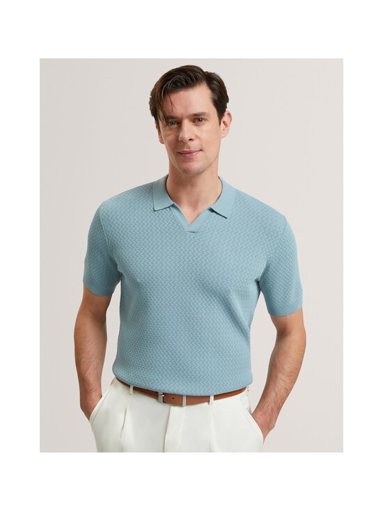 Ted Baker London - Luthenss Zig Zag - neulottu pikeepaita - BLUE | Stockmann - photo 2