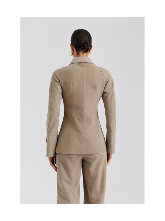 Malina - Joan Tailored Fitted Button -mokkanahkapaita - LIGHT TAUPE | Stockmann - photo 3