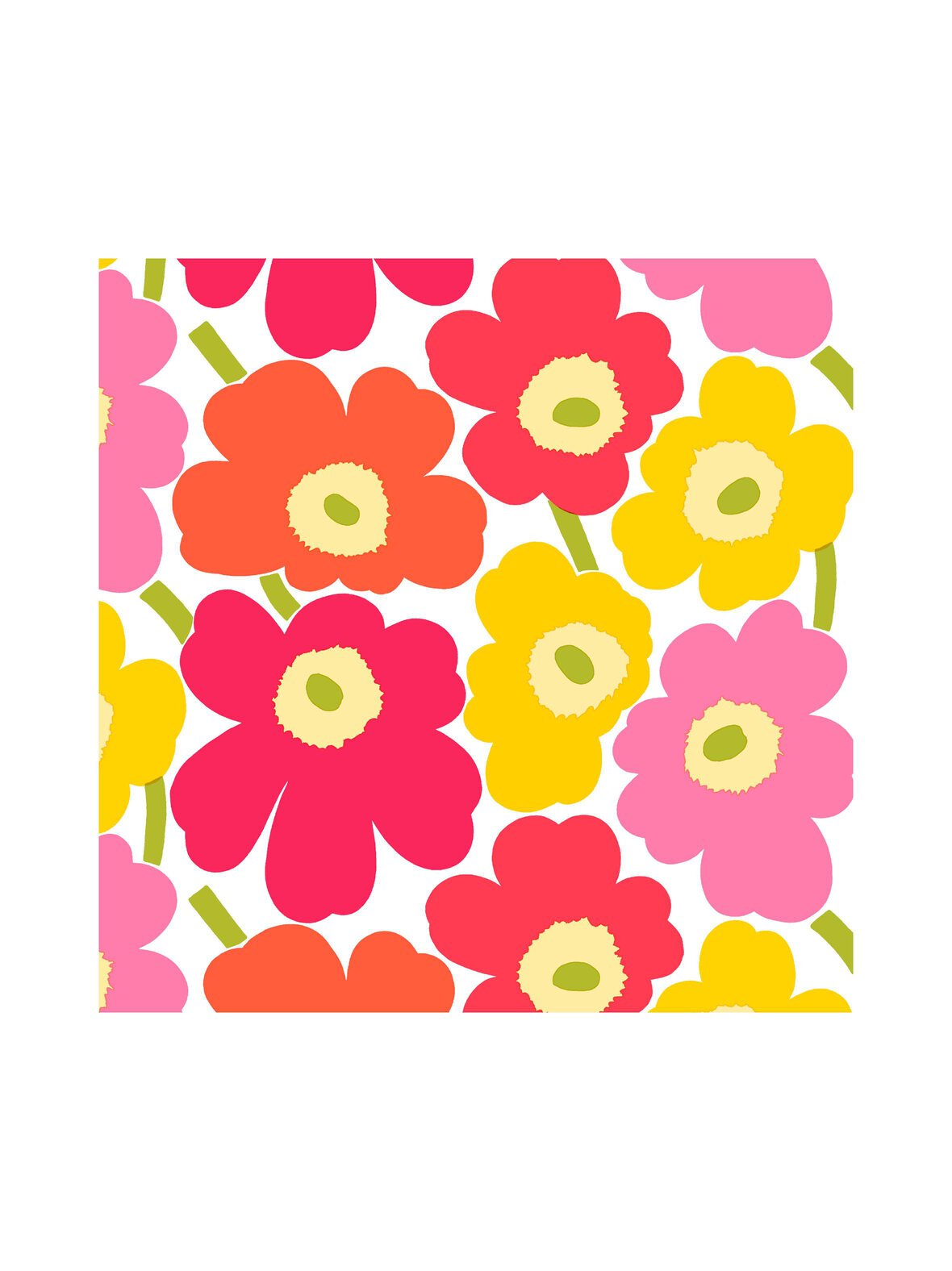 Mini unikko-paperilautasliinat 20 kpl