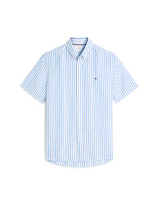 Tommy Hilfiger - Bengal Stripe kokvilnas-lina krekls ar apkakli - 0A4 BLUE SPELL / STRIPE | Stockmann