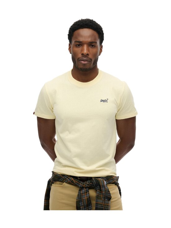 Superdry - Essential Logo Embroidery t-paita - J7L PASTEL YELLOW/NAVY | Stockmann - photo 1