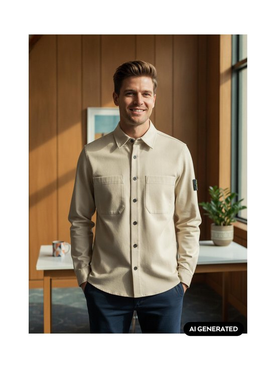 Stone Island - Samettikauluspaita - V0095 SAND | Stockmann - photo 8