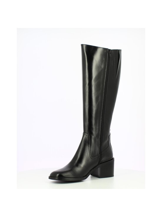 Wonders - Block Heel Round Toe Zipper -nahkasaappaat - OREGONLUX NEGRO | Stockmann - photo 4