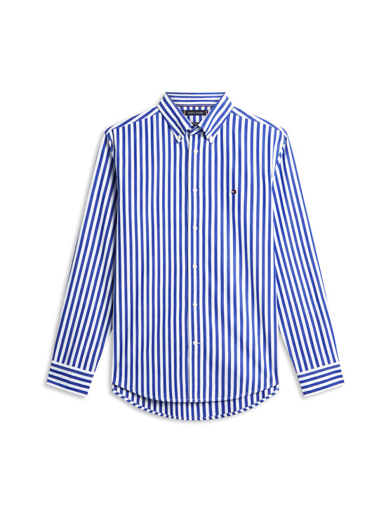 Tommy Hilfiger - Flex ClassicRegular Fit -popliinikauluspaita - 0A6 WEDGE BLUE / STRIPE | Stockmann - photo 1