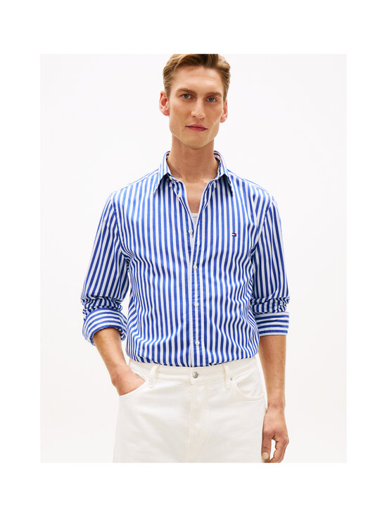 Tommy Hilfiger - Flex ClassicRegular Fit -popliinikauluspaita - 0A6 WEDGE BLUE / STRIPE | Stockmann - photo 5