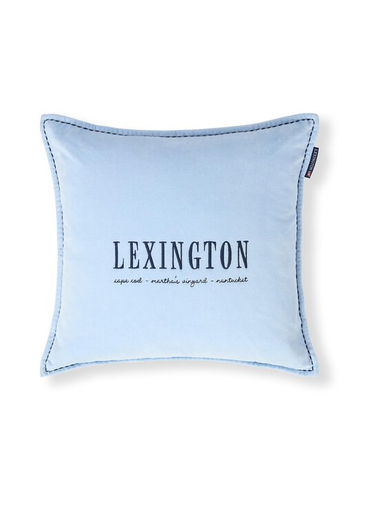 Lexington - Logo Organic Cotton Velvet -tyynynpäällinen 50 x 50 cm - BLUE | Stockmann - photo 1