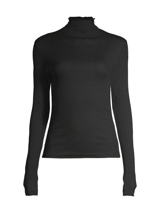 Filippa K - Rib Mock Neck -poolo - BLACK BLACK BLACK | Stockmann - photo 1