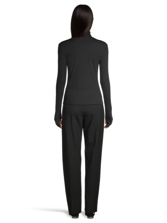 Filippa K - Rib Mock Neck -poolo - BLACK BLACK BLACK | Stockmann - photo 3