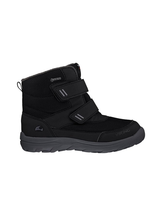 Black waterproof winter boots