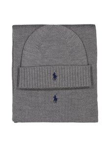 Polo Ralph Lauren - Villainen neulepipo ja huivi - 004 FAWN GREY HEATHER | Stockmann
