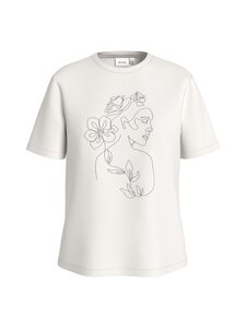 Vila - ViSybil Stiched t-krekls - SNOW WHITE PRINT:FLOWER FACE PRINT / BLACK BEAUTY THREAD | Stockmann
