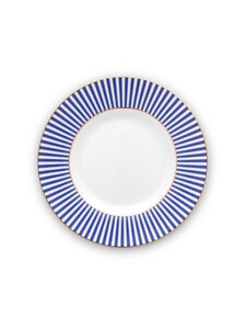 PIP Studio - Pip Studio Royal Stripes mustriga portselantaldrik lisab lauakattele värvi ja detaili. Taldrik sobib hästi hommikusöögilauale, salatite või väikeste suupistete serveerimiseks. Läbimõõt 17 cm. - BLUE / WHITE | Stockmann
