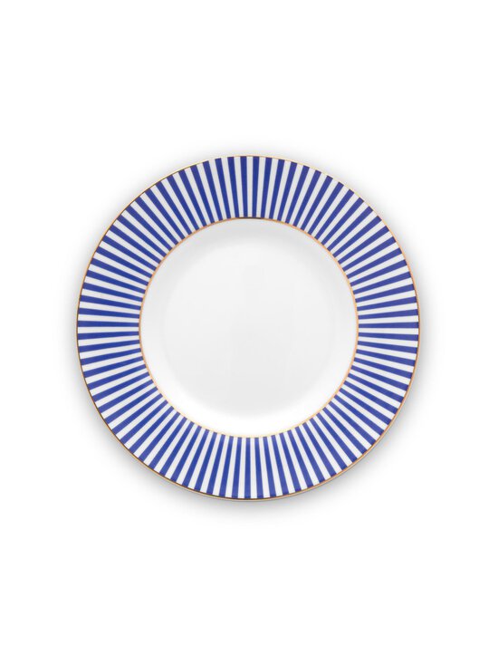 PIP Studio - Pip Studio Royal Stripes mustriga portselantaldrik lisab lauakattele värvi ja detaili. Taldrik sobib hästi hommikusöögilauale, salatite või väikeste suupistete serveerimiseks. Läbimõõt 17 cm. - BLUE / WHITE | Stockmann - photo 1