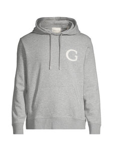GANT - G Badge džemperis ar kapuci - 93 GREY MELANGE | Stockmann