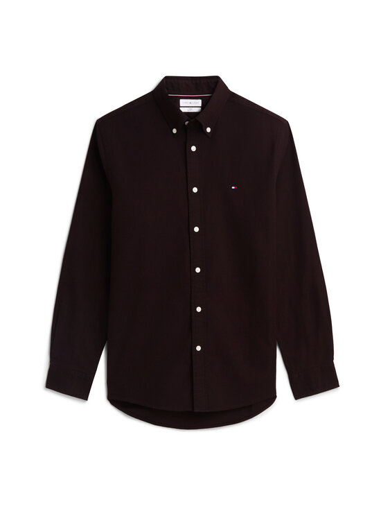 Tommy Hilfiger - Flex Flannel Solid Regular Fit krekls ar apkakli - HJT CHOCOLATE | Stockmann - photo 1