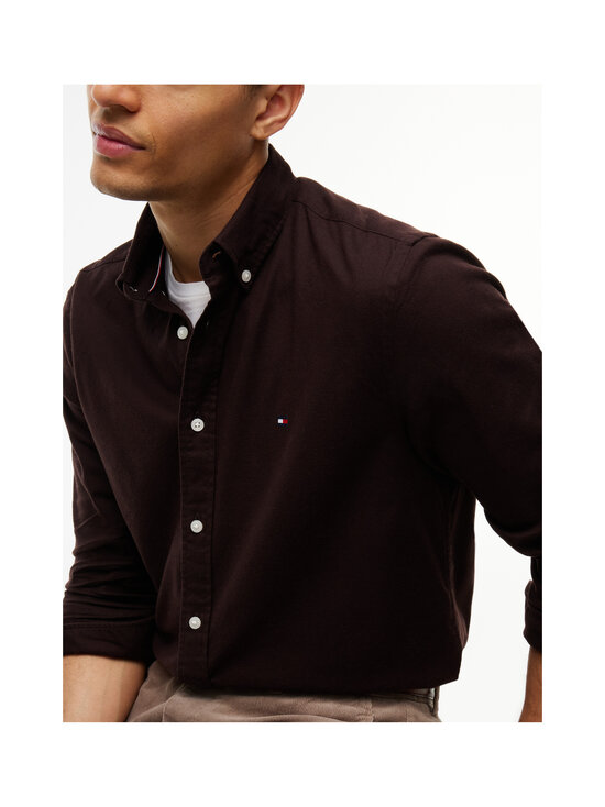 Tommy Hilfiger - Flex Flannel Solid Regular Fit krekls ar apkakli - HJT CHOCOLATE | Stockmann - photo 5