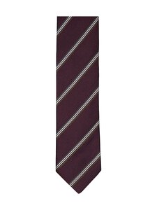 Eton - Striped Woven zīda kaklasaite - 58 DARK RED | Stockmann