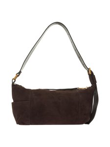 Allsaints - Vega Shoulder zamšādas soma - BITTER BROWN | Stockmann