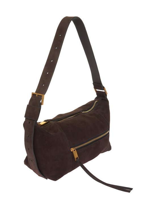 Allsaints - Vega Shoulder zamšādas soma - BITTER BROWN | Stockmann - photo 2