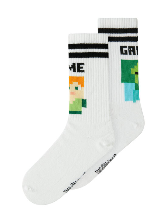 Name It - NkmJakobsen Minecraft -tennissukat 2-pack - BRIGHT WHITE PACK:2P | Stockmann - photo 1