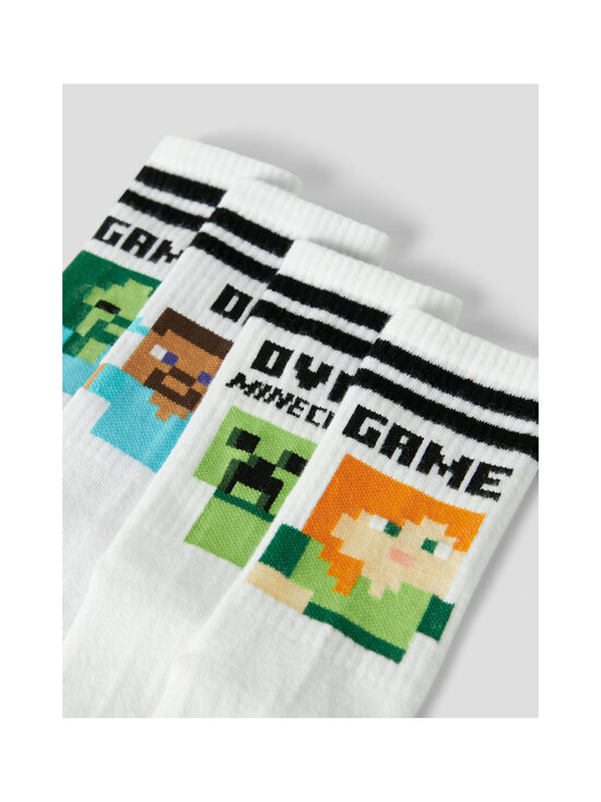 Name It - NkmJakobsen Minecraft -tennissukat 2-pack - BRIGHT WHITE PACK:2P | Stockmann - photo 3