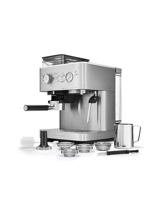 KitchenAid - Semi Auto Espresso KES6551 -puoliautomaattinen espressokone kahvimyllyllä - STAINLESS STEEL - photo 3 KitchenAid - Semi Auto Espresso KES6551 -puoliautomaattinen espressokone kahvimyllyllä - STAINLESS STEEL | Stockmann - photo 3