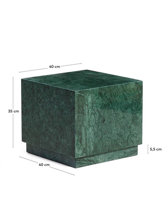 Kave Home - Sorein-sivupöytä vihreä marmori 40 x 40 cm - GREEN | Stockmann - photo 8