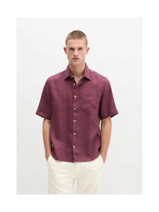 Marc O'Polo - Lühikeste varrukatega triiksärk Kent Collar - 6878 ACAI RED | Stockmann - photo 2