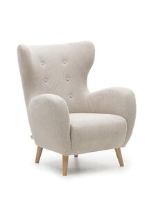 Kave Home - Patio-nojatuoli beige chenille-kangas - BEIGE | Stockmann