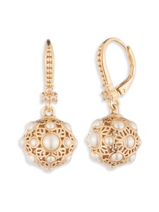 Marchesa - Pearl Drop -korvakorut - GLD/WHITE | Stockmann
