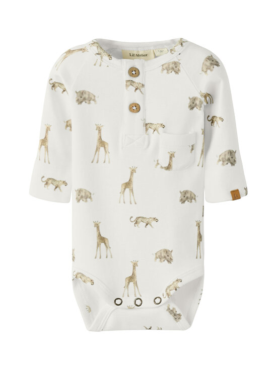 Lil' Atelier - Bodi NbmGayo Elm Slim - COCONUT MILK AOP:ANIMALS AFRICAN | Stockmann - photo 1