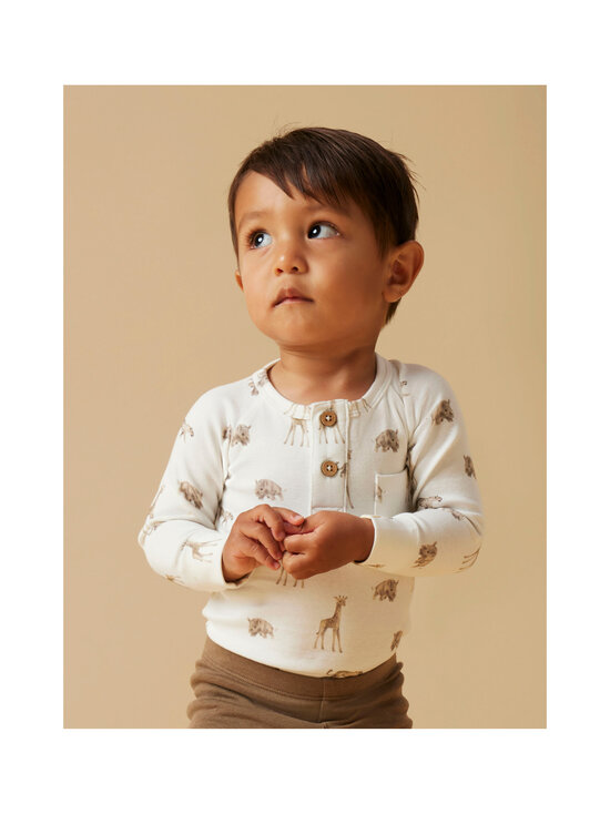 Lil' Atelier - Bodi NbmGayo Elm Slim - COCONUT MILK AOP:ANIMALS AFRICAN | Stockmann - photo 5