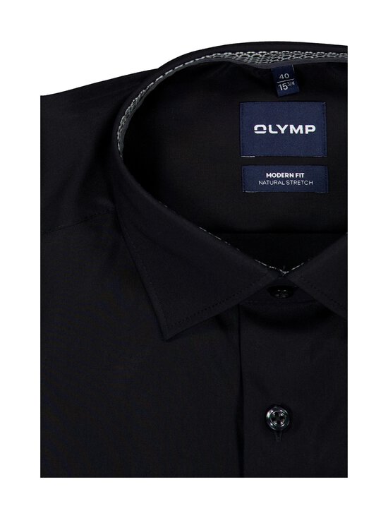 Olymp - Modern Fit Solid Contrast -kauluspaita - 68 SCHWARZ | Stockmann - photo 2