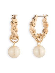 Lauren Ralph Lauren - Kõrvarõngad Lindella Huggie With Pearl Drop - GLD/ WHITE | Stockmann