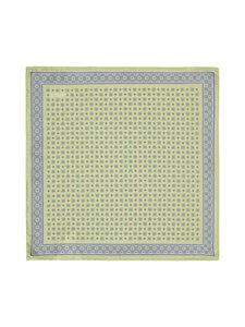 Eton - Medallion Floral Twill -silkkitaskuliina - 44 YELLOW | Stockmann