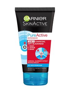 Garnier - PureActive Intensive 3in1 Charcoal -kuoriva puhdistusnaamio 150 ml Garnier - PureActive Intensive 3in1 Charcoal -kuoriva puhdistusnaamio 150 ml | Stockmann