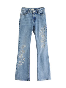 Lindex - Freja Flared Leg Embroidery džinsi - 766 BLUE | Stockmann
