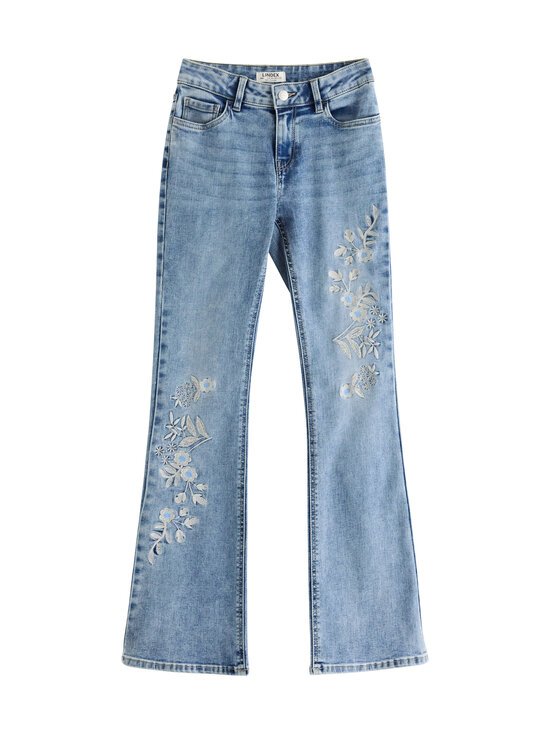 Lindex - Freja Flared Leg Embroidery džinsi - 766 BLUE | Stockmann - photo 1