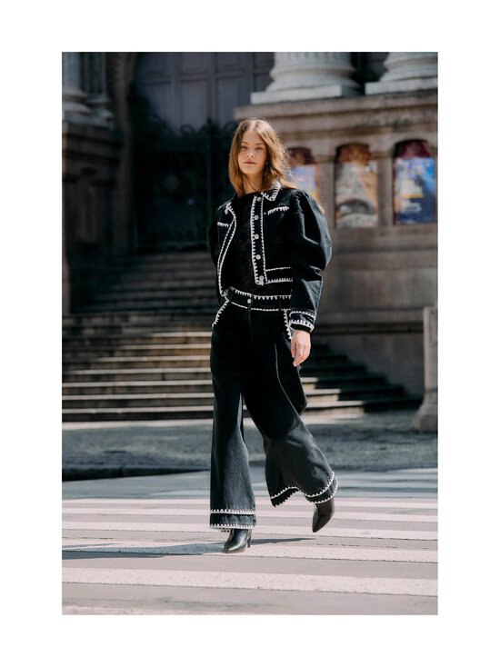 Farm Rio - Crochet Detail -farkkuhousut - BLACK DENIM | Stockmann - photo 3