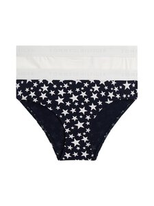 Tommy Hilfiger - Bikini-alushousut 2-pack - 0XS STAR AOP / ECRU | Stockmann