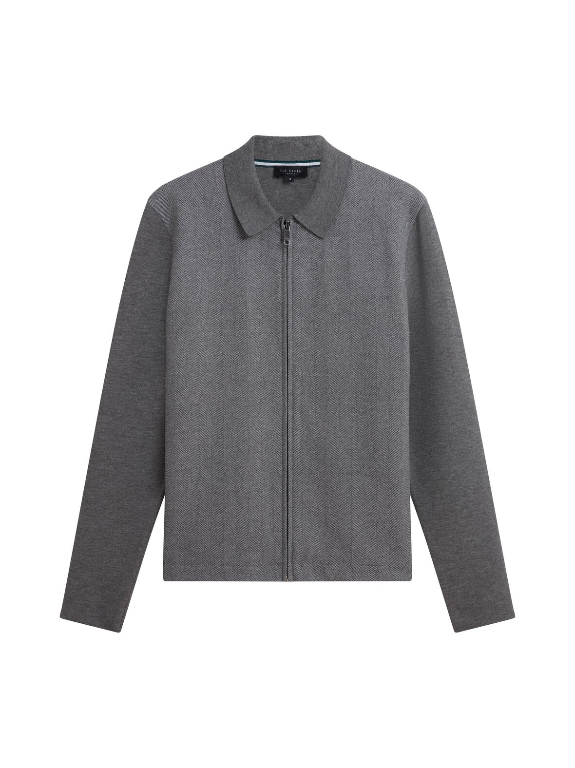 Dejo Herringbone Zip Through -neuletakki