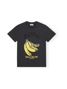 Ganni - Banana Relaxed t-paita - 252 PHANTOM | Stockmann