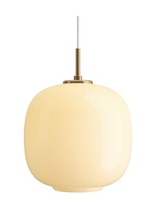 Louis Poulsen - VL 45 Radiohus -riippuvalaisin, Ø 175mm - BRASS/GLOSSY PALE YELLOW GLASS | Stockmann