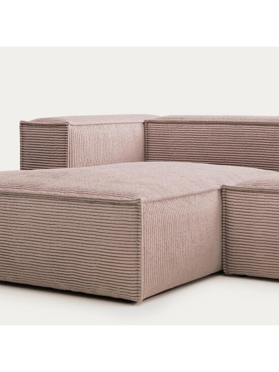 Kave Home - Blok-divaanisohva vaaleanpunainen vakosametti L 330 cm/vasen - PINK | Stockmann - photo 4