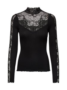 Rosemunde - RWBeatha Lace - silkki-puuvillapaita - 010 BLACK | Stockmann