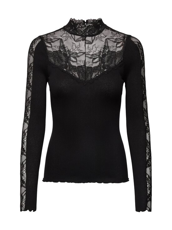Rosemunde - RWBeatha Lace - silkki-puuvillapaita - 010 BLACK | Stockmann - photo 1