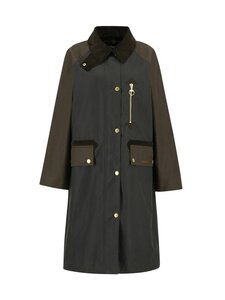 Barbour - Evette Long Wax -vahatakki - OL52 FERN/BEECH/ANCIENT TARTAN | Stockmann