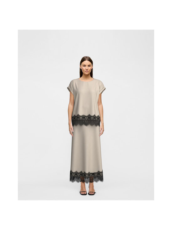 Vila - Viellette Full Satin -pitsipaita - CEMENT DETAIL:BLACK LACE | Stockmann - photo 3